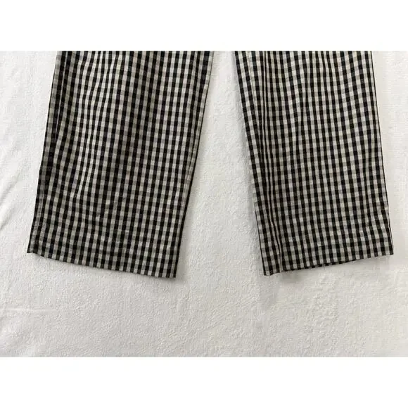 Everlane The Draper Pleated Pant In Buttersmooth Color Checkered Size 2S - Picture 2 of 14